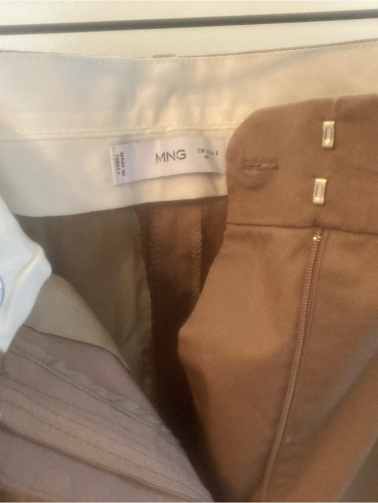 Mango Pants - Mango Wide-Leg Pants in Warm Brown